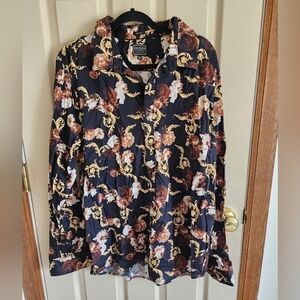 Guess Men's Floral Button Up Shirt Size XXL.